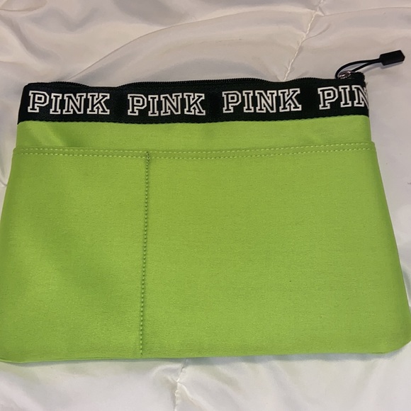 Victoria’s Secret PINK Nation Neon Green Bikini Travel Pouch Wet Bag - Picture 2 of 4